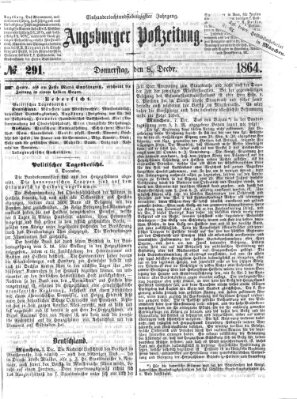 Augsburger Postzeitung Donnerstag 8. Dezember 1864