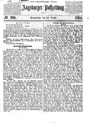 Augsburger Postzeitung Samstag 24. Dezember 1864