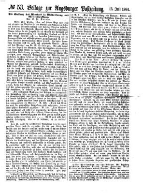 Augsburger Postzeitung Mittwoch 13. Juli 1864