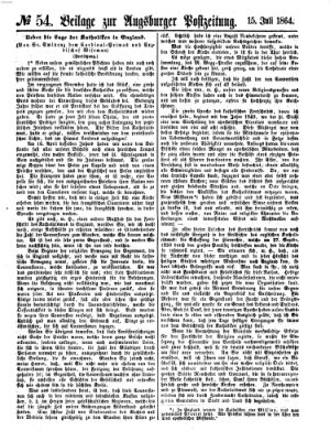 Augsburger Postzeitung Freitag 15. Juli 1864