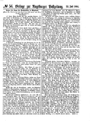 Augsburger Postzeitung Freitag 22. Juli 1864