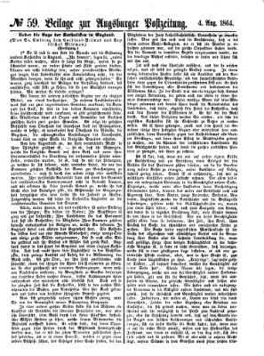 Augsburger Postzeitung Donnerstag 4. August 1864