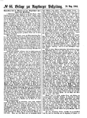 Augsburger Postzeitung Freitag 26. August 1864