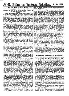 Augsburger Postzeitung Mittwoch 31. August 1864