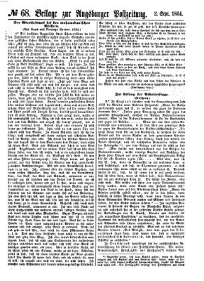 Augsburger Postzeitung Freitag 2. September 1864