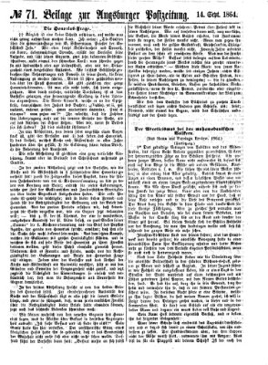 Augsburger Postzeitung Mittwoch 14. September 1864