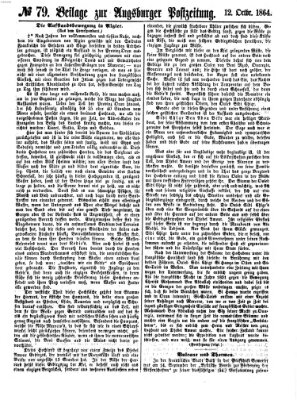 Augsburger Postzeitung Mittwoch 12. Oktober 1864