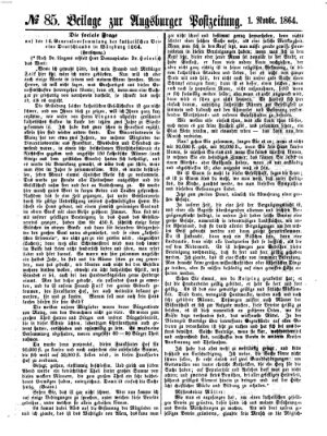 Augsburger Postzeitung Dienstag 1. November 1864