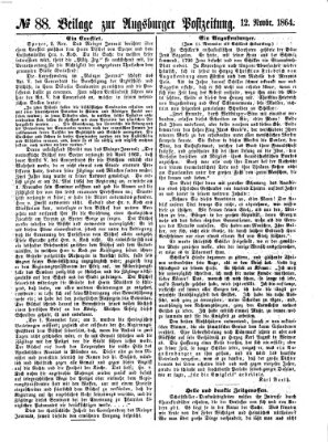 Augsburger Postzeitung Samstag 12. November 1864