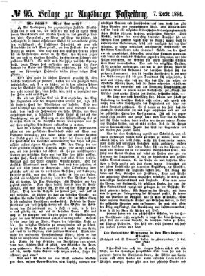 Augsburger Postzeitung Mittwoch 7. Dezember 1864