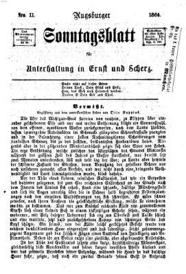 Augsburger Sonntagsblatt für Unterhaltung in Ernst und Scherz (Augsburger Postzeitung) Sonntag 13. März 1864