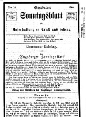 Augsburger Sonntagsblatt für Unterhaltung in Ernst und Scherz (Augsburger Postzeitung) Sonntag 3. April 1864