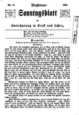 Augsburger Sonntagsblatt für Unterhaltung in Ernst und Scherz (Augsburger Postzeitung) Sonntag 24. April 1864