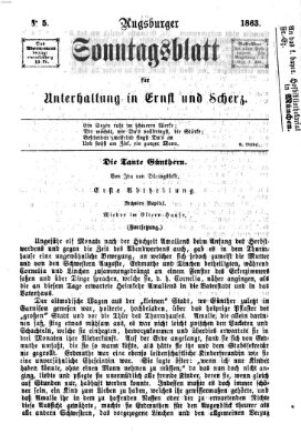 Augsburger Sonntagsblatt für Unterhaltung in Ernst und Scherz (Augsburger Postzeitung) Sonntag 1. Februar 1863