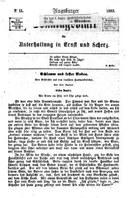 Augsburger Sonntagsblatt für Unterhaltung in Ernst und Scherz (Augsburger Postzeitung) Sonntag 15. März 1863