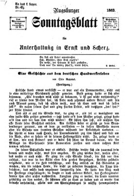 Augsburger Sonntagsblatt für Unterhaltung in Ernst und Scherz (Augsburger Postzeitung) Sonntag 26. April 1863