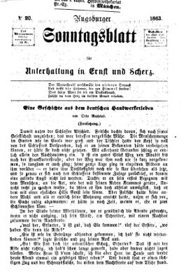 Augsburger Sonntagsblatt für Unterhaltung in Ernst und Scherz (Augsburger Postzeitung) Sonntag 17. Mai 1863