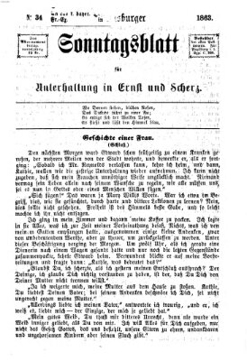 Augsburger Sonntagsblatt für Unterhaltung in Ernst und Scherz (Augsburger Postzeitung) Sonntag 23. August 1863