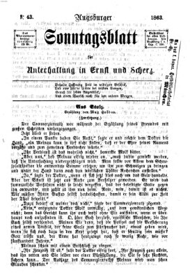 Augsburger Sonntagsblatt für Unterhaltung in Ernst und Scherz (Augsburger Postzeitung) Sonntag 25. Oktober 1863