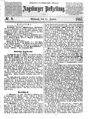 Augsburger Postzeitung Mittwoch 11. Januar 1865