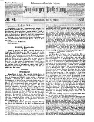 Augsburger Postzeitung Samstag 8. April 1865