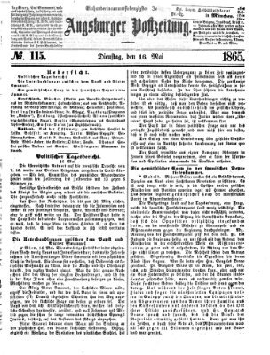 Augsburger Postzeitung Dienstag 16. Mai 1865