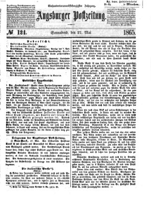 Augsburger Postzeitung Samstag 27. Mai 1865