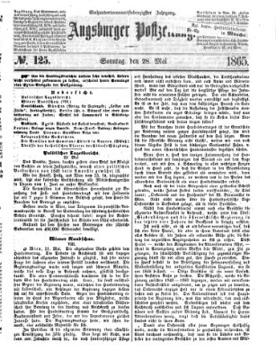 Augsburger Postzeitung Sonntag 28. Mai 1865