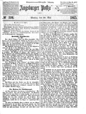 Augsburger Postzeitung Montag 29. Mai 1865