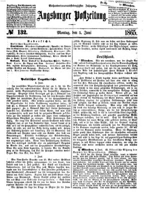 Augsburger Postzeitung Montag 5. Juni 1865