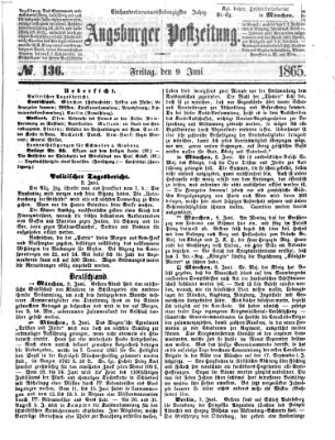 Augsburger Postzeitung Freitag 9. Juni 1865