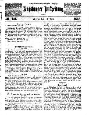 Augsburger Postzeitung Freitag 16. Juni 1865