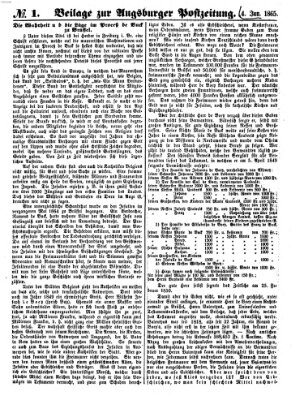 Augsburger Postzeitung Mittwoch 4. Januar 1865