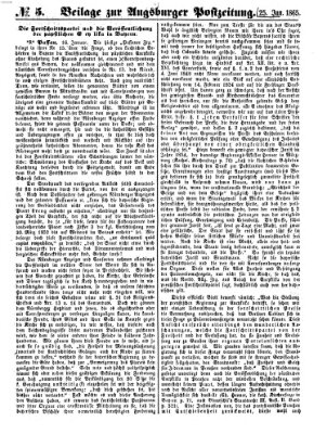 Augsburger Postzeitung Mittwoch 25. Januar 1865