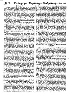 Augsburger Postzeitung Mittwoch 1. Februar 1865