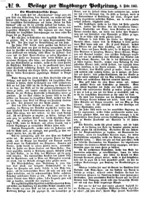 Augsburger Postzeitung Mittwoch 8. Februar 1865