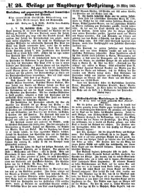 Augsburger Postzeitung Mittwoch 29. März 1865