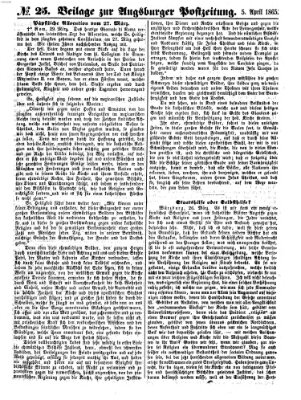 Augsburger Postzeitung Mittwoch 5. April 1865
