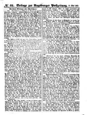 Augsburger Postzeitung Mittwoch 10. Mai 1865