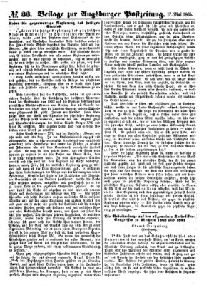 Augsburger Postzeitung Mittwoch 17. Mai 1865