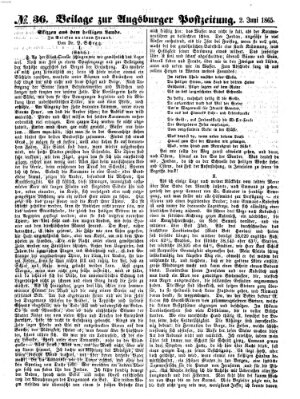 Augsburger Postzeitung Freitag 2. Juni 1865