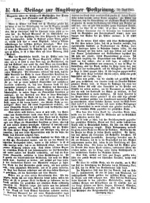 Augsburger Postzeitung Freitag 30. Juni 1865