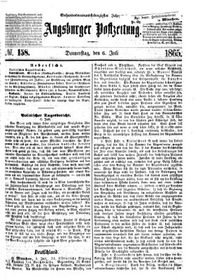 Augsburger Postzeitung Donnerstag 6. Juli 1865