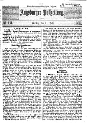 Augsburger Postzeitung Freitag 21. Juli 1865