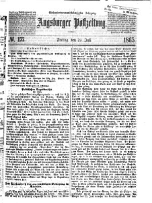 Augsburger Postzeitung Freitag 28. Juli 1865