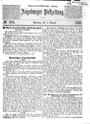 Augsburger Postzeitung Montag 7. August 1865