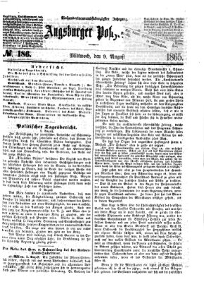 Augsburger Postzeitung Mittwoch 9. August 1865