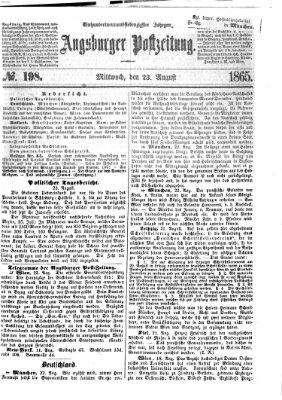 Augsburger Postzeitung Mittwoch 23. August 1865