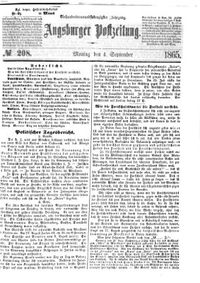 Augsburger Postzeitung Montag 4. September 1865