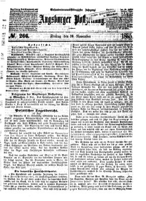 Augsburger Postzeitung Freitag 10. November 1865